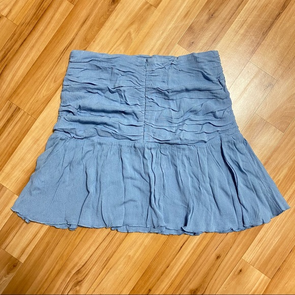 Blue Ruched Ruffle Skirt 💙 - Picture 4 of 4